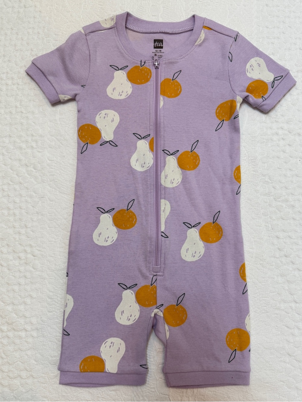 Tea Collection Pear Pajamas 12-18 Months Purple